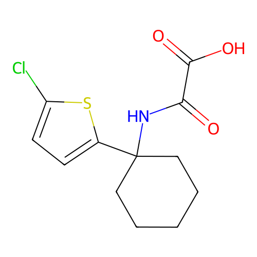{[1-(5-Chlorothien-2-yl)cyclohexyl]amino}(oxo)acetic acid structure