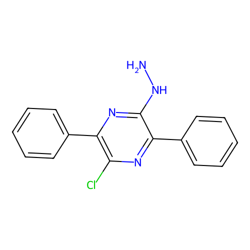 2-Chloro-5-hydrazino-3,6-diphenylpyrazine structure