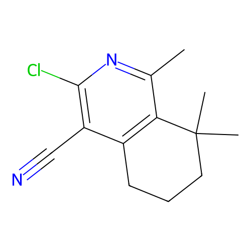3-Chloro-1,8,8-trimethyl-5,6,7,8-tetrahydroisoquinoline-4-carbonitrile structure