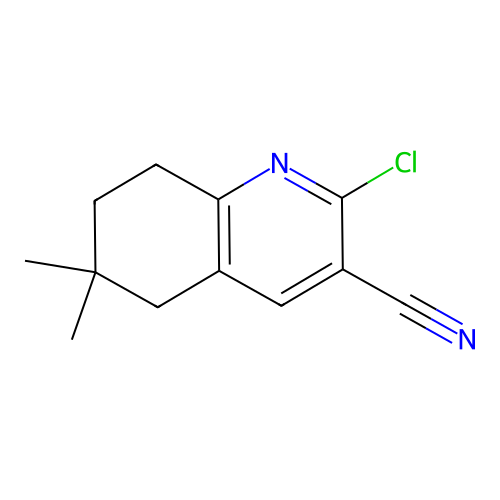2-Chloro-6,6-dimethyl-5,6,7,8-tetrahydro-3-quinolinecarbonitrile structure
