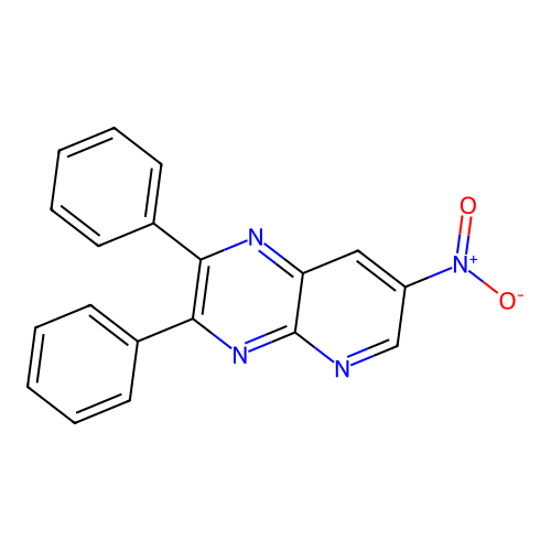 7-Nitro-2,3-diphenylpyrido[2,3-b]pyrazine structure