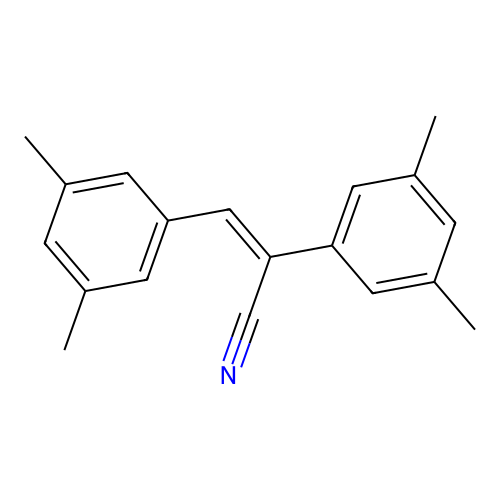 2,3-Bis(3,5-dimethylphenyl)prop-2-enenitrile structure
