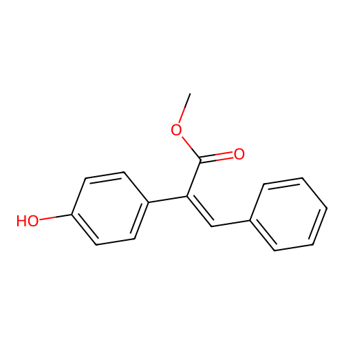 Methyl 2-(4-hydroxyphenyl)-3-phenylprop-2-enoate structure