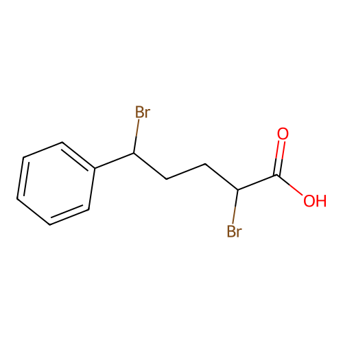 2,5-Dibromo-5-phenylpentanoic acid structure