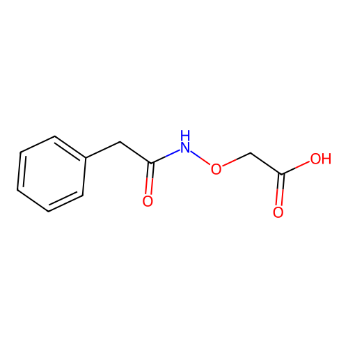 {[(Phenylacetyl)amino]oxy}acetic acid structure