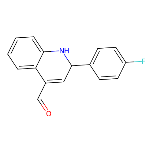 2-(4-Fluorophenyl)-1,2-dihydroquinoline-4-carbaldehyde structure