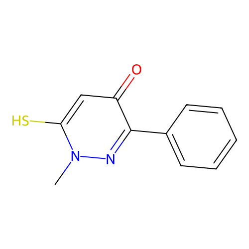 5-hydroxy-2-methyl-6-phenylpyridazine-3(2H)-thione structure