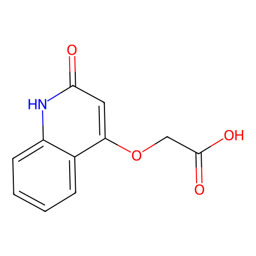 2-(2-Oxo-4-hydroquinolyloxy)acetic acid structure