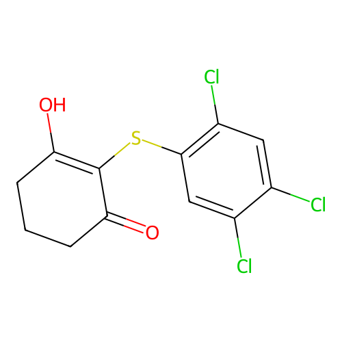 3-Hydroxy-2-[(2,4,5-trichlorophenyl)sulfanyl]cyclohex-2-en-1-one structure