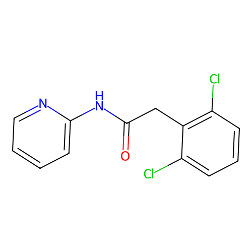 2-(2,6-dichlorophenyl)-N-pyridin-2-ylacetamide structure
