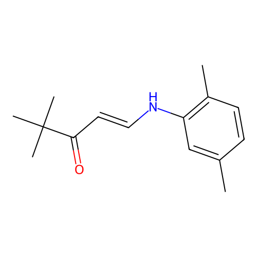 1-((2,5-Dimethylphenyl)amino)-4,4-dimethylpent-1-en-3-one structure