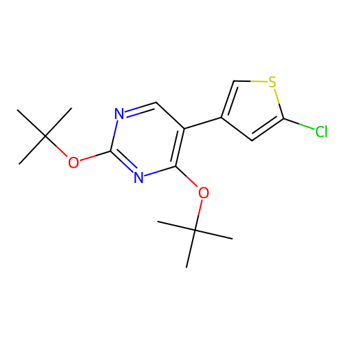 2,4-Ditert-butoxy-5-(5-chloro-3-thienyl)pyrimidine structure