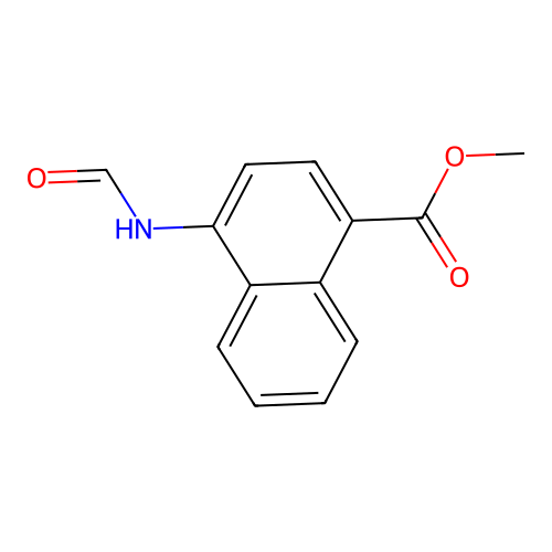 Methyl 4-(formylamino)-1-naphthoate structure