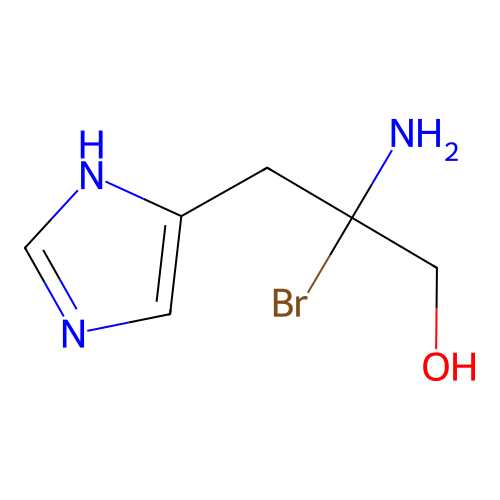 2-amino-2-bromo-3-(1H-imidazol-5-yl)propan-1-ol structure