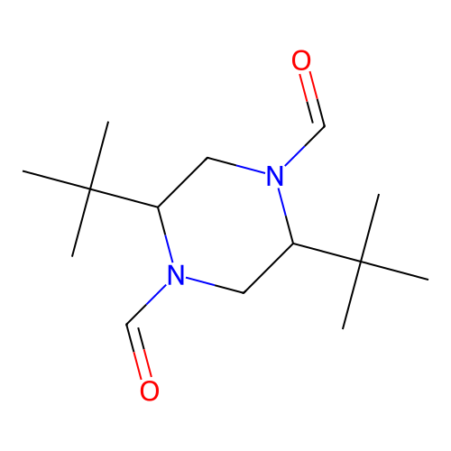 2,5-Ditert-butylpiperazine-1,4-dicarbaldehyde structure