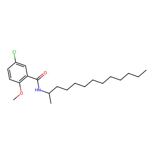 5-chloro-2-methoxy-N-(1-methyldodecyl)benzamide structure