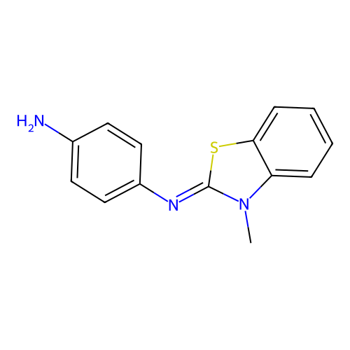 N-(4-aminophenyl)-N-(3-methyl-1,3-benzothiazol-2(3H)-ylidene)amine structure