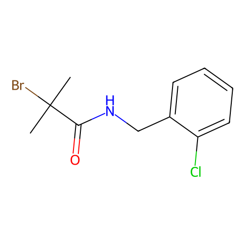2-溴-N-(2-氯苄基)-2-甲基丙酰胺 structure