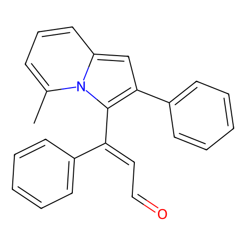 3-(5-Methyl-2-phenyl-3-indolizinyl)-3-phenyl-2-propenal structure