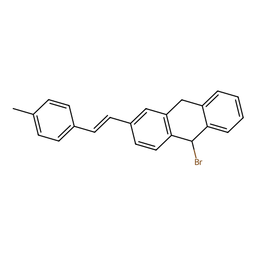 10-Bromo-2-[2-(4-methylphenyl)vinyl]-9,10-dihydroanthracene structure