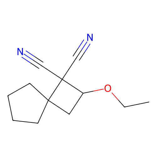 2-Ethoxyspiro[3.4]octane-1,1-dicarbonitrile structure
