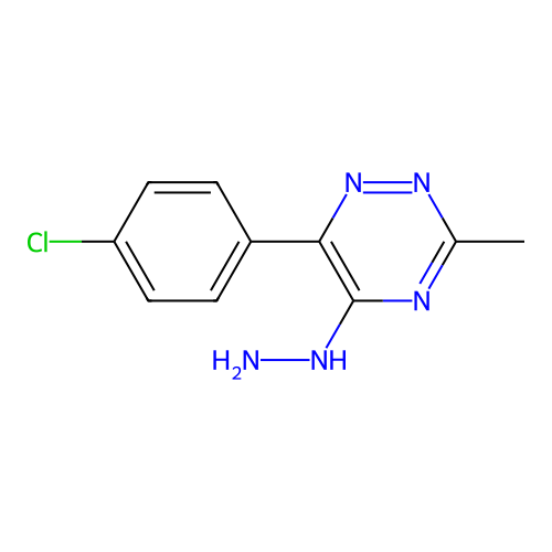6-(4-Chlorophenyl)-5-hydrazino-3-methyl-1,2,4-triazine structure