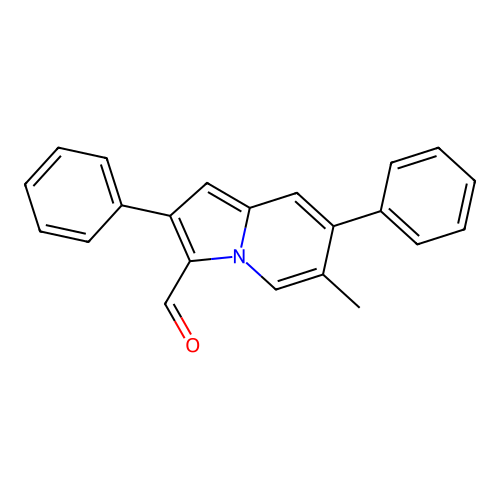 6-Methyl-2,7-diphenylindolizine-3-carbaldehyde structure