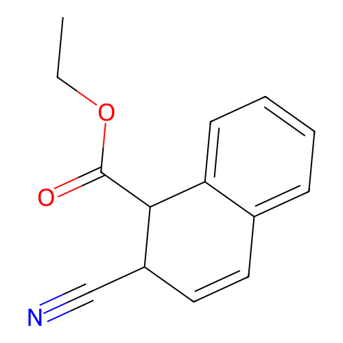 Ethyl 2-cyano-1,2-dihydronaphthalene-1-carboxylate structure
