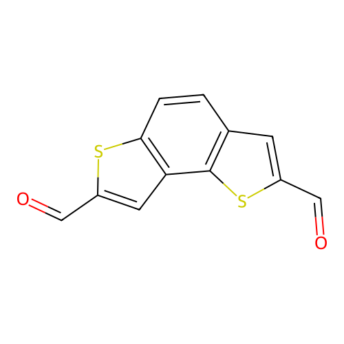 Thieno[2,3-e][1]benzothiole-2,7-dicarbaldehyde structure