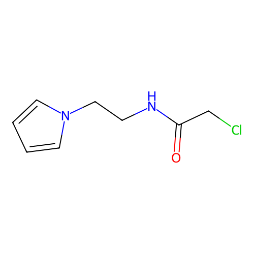 2-chloro-N-[2-(1H-pyrrol-1-yl)ethyl]acetamide structure