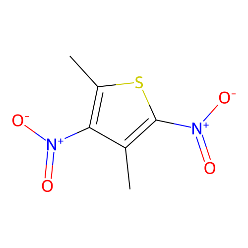 2,4-Dimethyl-3,5-dinitrothiophene structure