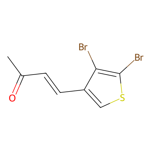 4-(4,5-dibromothien-3-yl)but-3-en-2-one structure