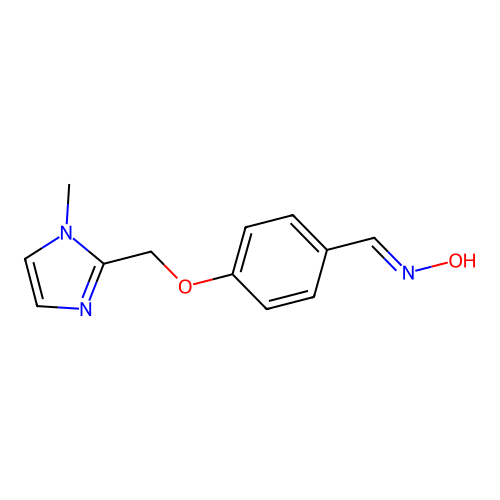 4-[(1-methyl-1H-imidazol-2-yl)methoxy]benzaldehyde oxime structure