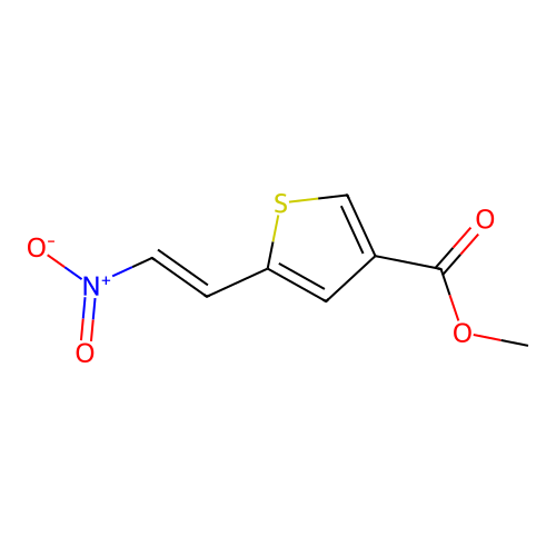 Methyl 5-(2-nitroethenyl)-3-thiophenecarboxylate structure