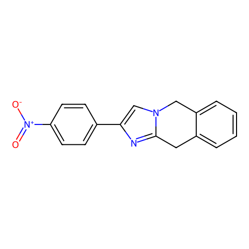 2-{4-Nitrophenyl}-5,10-dihydroimidazo[1,2-b]isoquinoline structure