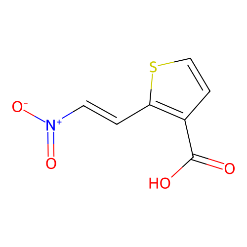2-(2-Nitroethenyl)thiophene-3-carboxylic acid structure