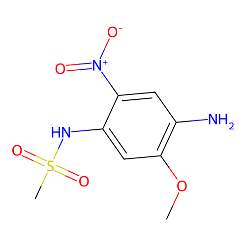 N-{4-amino-2-nitro-5-methoxyphenyl}methanesulfonamide structure
