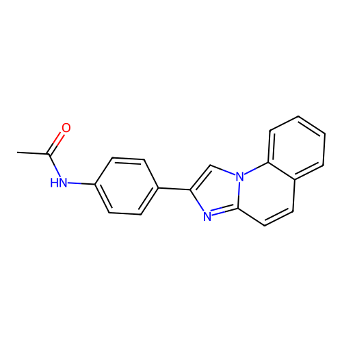 N-(4-imidazo[1,2-a]quinolin-2-ylphenyl)acetamide structure
