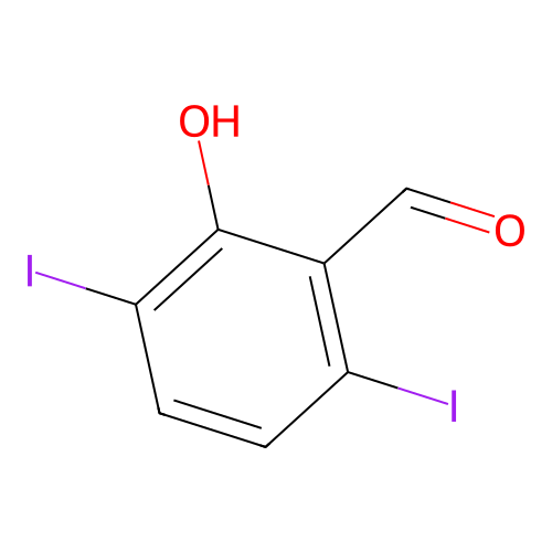 2-Hydroxy-3,6-diiodobenzaldehyde structure