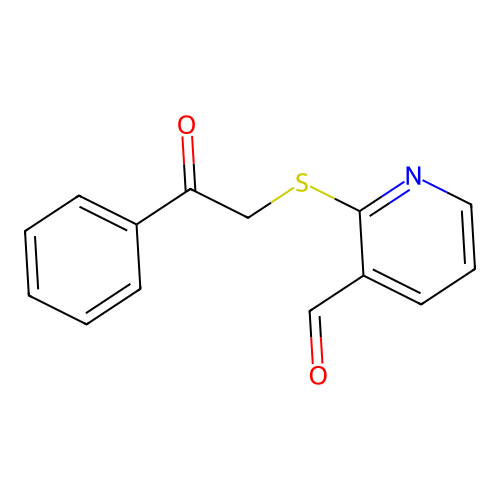 2-[(2-Oxo-2-phenylethyl)sulfanyl]nicotinaldehyde structure
