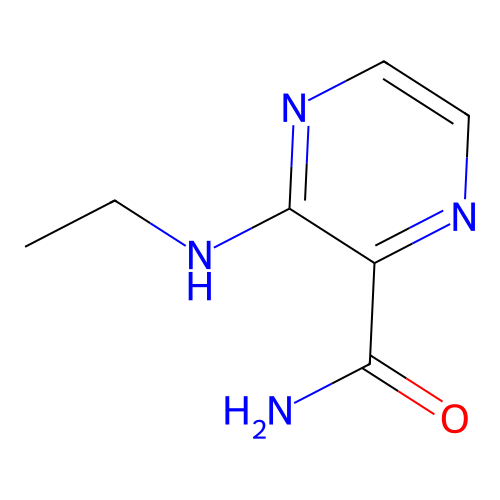 3-(Ethylamino)pyrazine-2-carboxamide structure