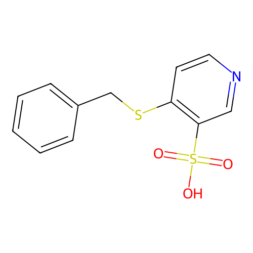 4-(Benzylsulfanyl)pyridine-3-sulfonic acid structure
