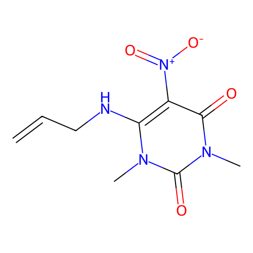 6-(allylamino)-5-nitro-1,3-dimethyl-2,4(1H,3H)-pyrimidinedione structure