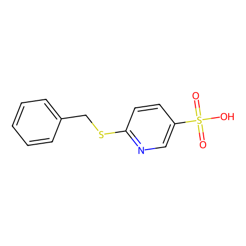 6-(Benzylsulfanyl)pyridine-3-sulfonic acid structure