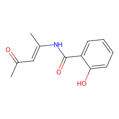 2-羟基-N-(4-氧代戊-2-烯-2-基)苯甲酰胺 structure