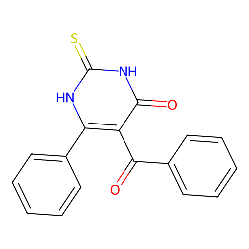 5-benzoyl-6-phenyl-2-thioxo-2,3-dihydro-4(1H)-pyrimidinone structure