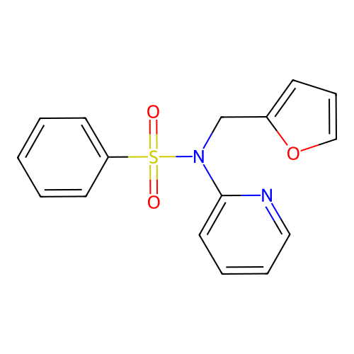 N-(2-furylmethyl)-N-(2-pyridinyl)benzenesulfonamide structure