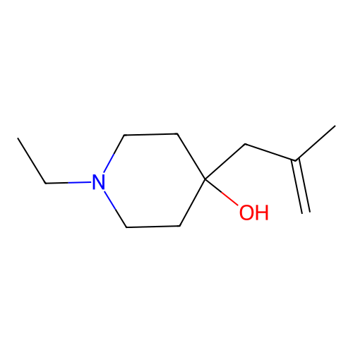 1-Ethyl-4-(2-methylprop-2-enyl)piperidin-4-ol structure