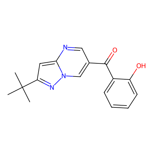 (2-Tert-butylpyrazolo[1,5-a]pyrimidin-6-yl)(2-hydroxyphenyl)methanone structure