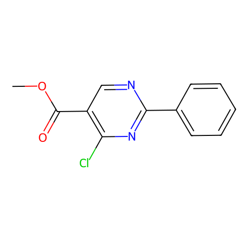 Methyl 4-chloro-2-phenylpyrimidine-5-carboxylate structure